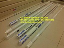 Lampu TL LED T8 20W Essensial Philips + Kap Balok TL LED